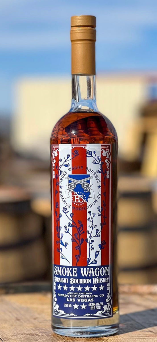 SMOKE WAGON RED, WHITE & BLUE STRAIGHT BOURBON 92.5 PROOF 750 LIMITED