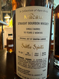 Subtle Spirits ‘Collection of Rare Birds’ – MACAW – 16yr Single Barrel TK-107 Bourbon 112.4pf 16yr 2mo 750mL