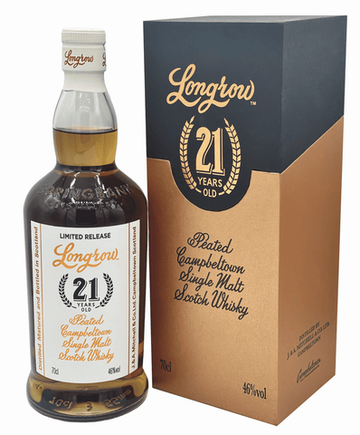 Longrow 21 year 92 Proof 700 ML 65% Sherry, 35% Bourbon