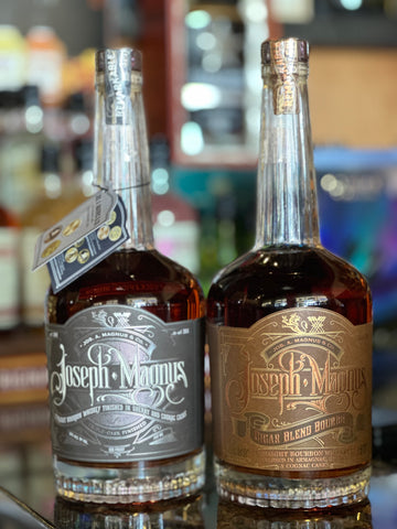 Two Bottles Combo Joseph Magnus ( One Bottle Cigar Blend Bourbon 119.76 Proof Batch #188 & One Bottle Straight Bourbon 100 Proof )