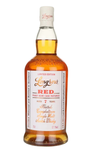 LONGROW SINGLE MALT 7YR RED PINOT NOIR CASK 114.2 PROOF 700ML