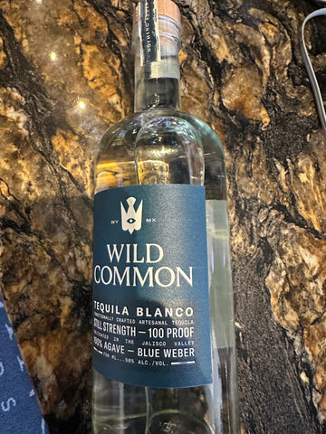 Wild Common blanco Tequila 100 proof still strength 
750ml