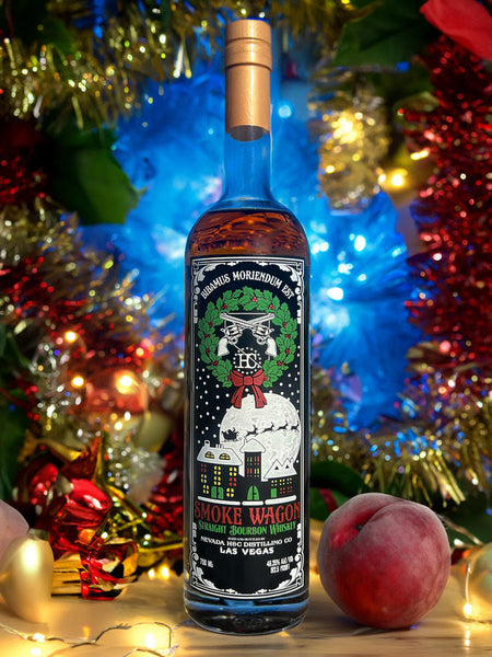 Smoke Wagon Christmas Bottle Straight Bourbon Whiskey 92.5 Proof