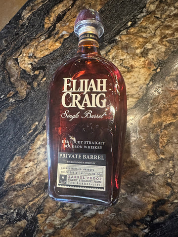 Elijah Craig Barrel Proof Private Barrel Bourbon wine & Spirits 123 Proof 750 ML