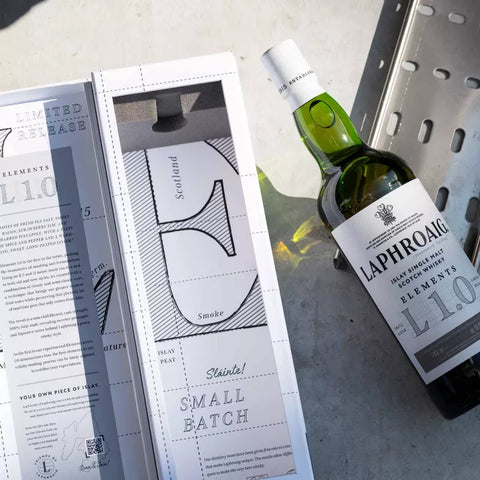 LAPHROAIG SINGLE MALT SCOTCH SMALL BATCH ELEMENTS L1.0 LIMITED RELEASE 117.2 PROOF