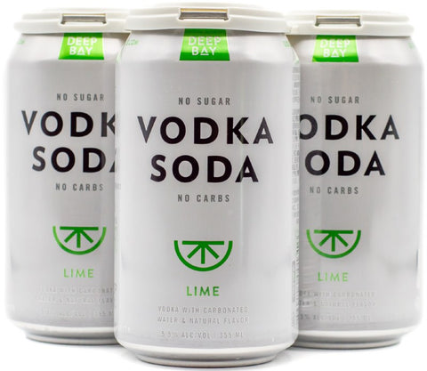 Deep Bay Spirits Vodka Soda Lime Hard - Beer - 4x 12oz