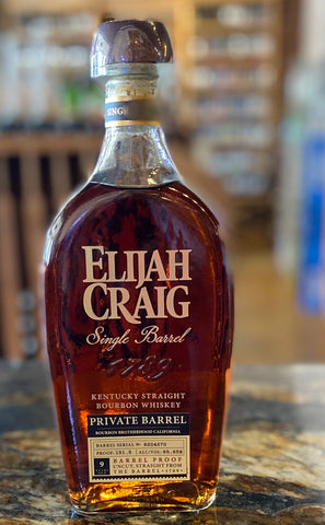 Elijah Craig Private Barrel Barrel Proof Bourbon Brotherhood California 131.3 Proof