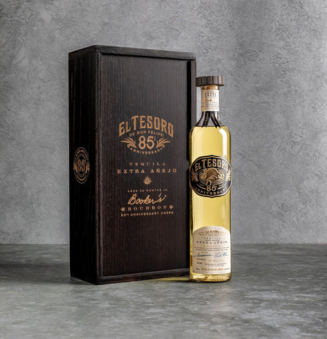 El Tesoro 85th Anniversary Extra Anejo Tequila aged over three  years in ex Bookers 30th Anniversary Barrels Bookers Edition 2022