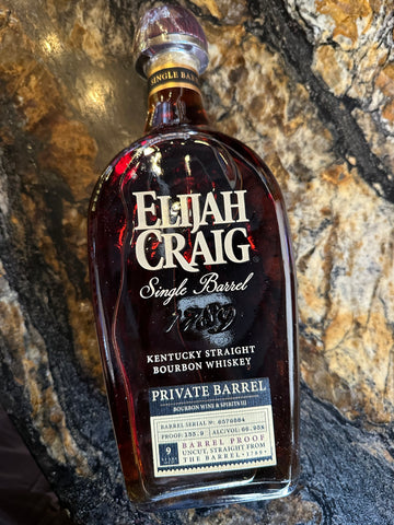 2023 Elijah Craig Private  Barrel Barrel Proof  Bourbon Wine & Spirits Store Pick 133.9 Proof 750ML